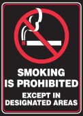 Safety Label: Smoking Is Prohibited Except In Designated Areas