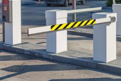 Gate Arm Sign: Yellow/Black Stripes