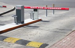 Gate Arm Sign: Wait For Attendant