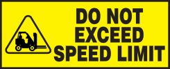 Safety Label: Do Not Exceed Speed Limit
