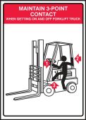 Safety Label: Maintain 3-Point Contact When Getting On And Off Forklift Truck