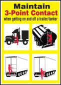 Safety Label: Maintain 3-Point Contact When Getting On And Off A Trailer/Tanker