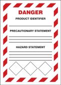 GHS Secondary Container Labels: Danger