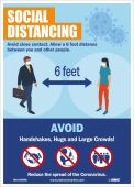 SOCIAL DISTANCING AVOID CLOSE CONTACT SIGN