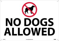 NO DOGS ALLOWED SIGN