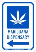 MARIJUANA DISPENSARY LEFT ARROW GRAPHIC