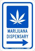 MARIJUANA DISPENSARY RIGHT ARROW GRAPHIC