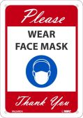 PLEASE WEAR FACE MASK THANK YOU, RED