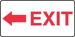 Safety Sign: Exit (Red Arrow Left)