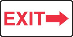 Safety Sign: Exit (Right Arrow)