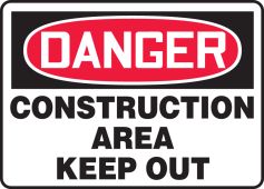 OSHA Danger Safety Sign: Construction Area - Keep Out