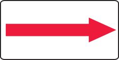 Safety Sign: (Red Arrow)