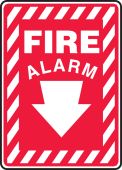 Safety Sign: Fire Alarm (Down Arrow)