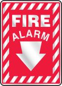 Safety Sign: Fire Alarm (Down Arrow)