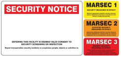 Maritime Security (MARSEC) Sign: Security Notice