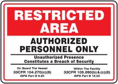 Restricted Area Safety Sign: Authorized Personnel Only