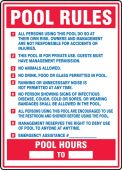 Safety Sign: Pool Rules