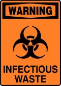 OSHA Warning Safety Sign: Infectious Waste