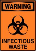 OSHA Warning Safety Sign: Infectious Waste