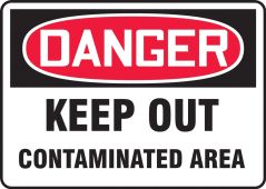 MELC643XP Accu-Shield AccuformCaution Hazardous Material Safety Sign 10 x 14 Inches 