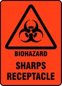 Safety Sign: Biohazard - Sharps Receptacle