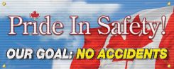 Mesh Banners: Pride In Safety - Our Goal - No Accidents (Canada)