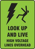 Safety Banners: Look Up & Live! High Voltage Lines Overhead