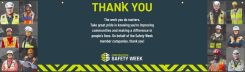Motivational Banner: Thank You The Work You do Matters Safety Week Banner