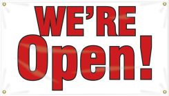 Safety Banner: We're Open!