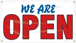 Safety Banner: We Are Open
