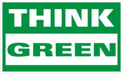 Safety Sign: Think Green