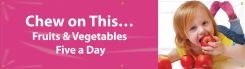 WorkHealthy™ Banners: Chew On This - Fruits And Vegetables - Five A Day