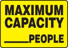 Safety Label: Maximum Capacity ___ People