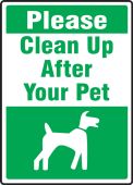 Pet Signs: Please Clean Up After Your Pet