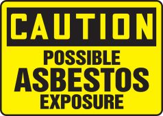 OSHA Caution: Possible Asbestos Exposure