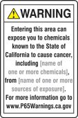 Semi-Custom Prop 65 Safety Sign: Cancer