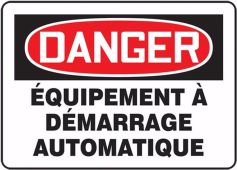 BILINGUAL FRENCH SIGN – AUTOMATIC START