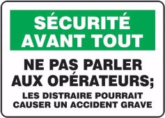 BILINGUAL FRENCH SIGN – EQUIPMENT