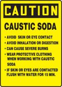 OSHA Caution Safety Sign: Caustic Soda
