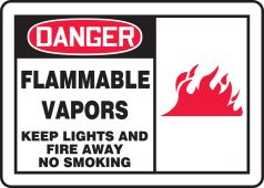 OSHA Danger Safety Sign: Flammable Vapors