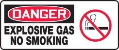 OSHA Danger Safety Sign: Explosive Gas - No Smoking