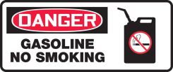 OSHA Danger Safety Sign: Gasoline - No Smoking