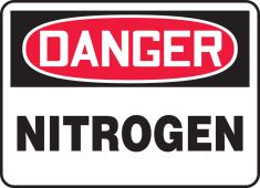 OSHA Danger Safety Sign: Nitrogen