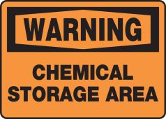 OSHA Warning Safety Sign: Chemical Storage Area
