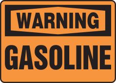 OSHA Warning Safety Sign: Gasoline