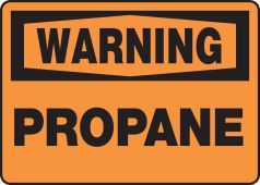 OSHA Warning Safety Sign: Propane