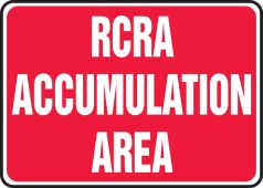 Safety Sign: RCRA Accumulation Area
