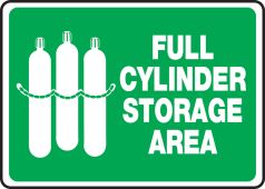Safety Sign: Full Cylinder Storage Area