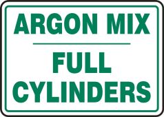 Cylinder Sign: Argon Mix Cylinder Status