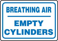 Safety Sign: Breathing Air Empty Cylinders